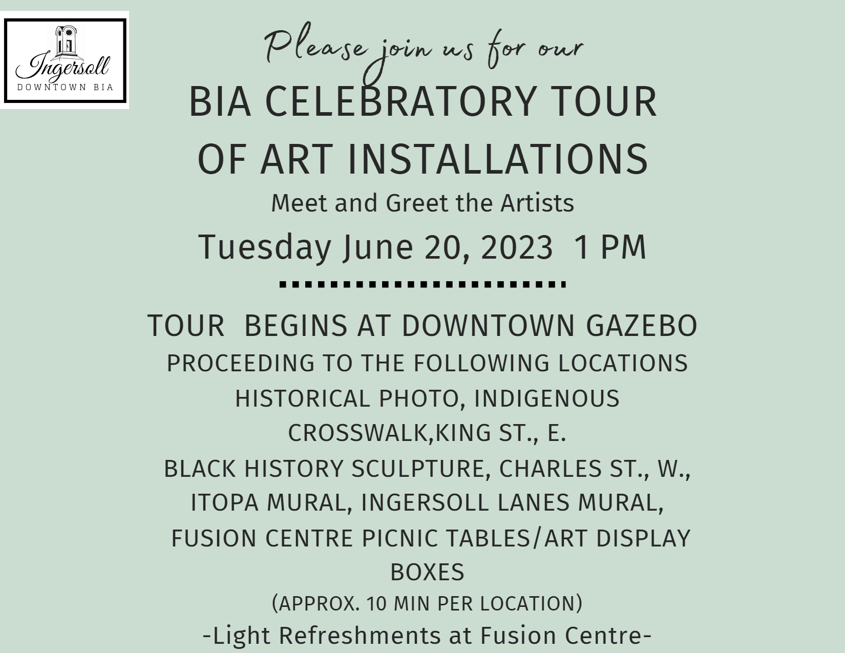 June 20th Downtown Art Presentation